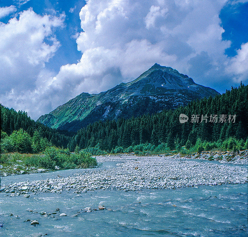 1989年旧正片扫描，徒步旅行在马洛哈，布雷加利亚，瑞士