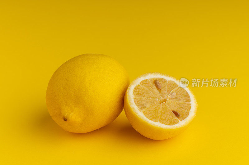 柠檬。水果工作室拍摄
