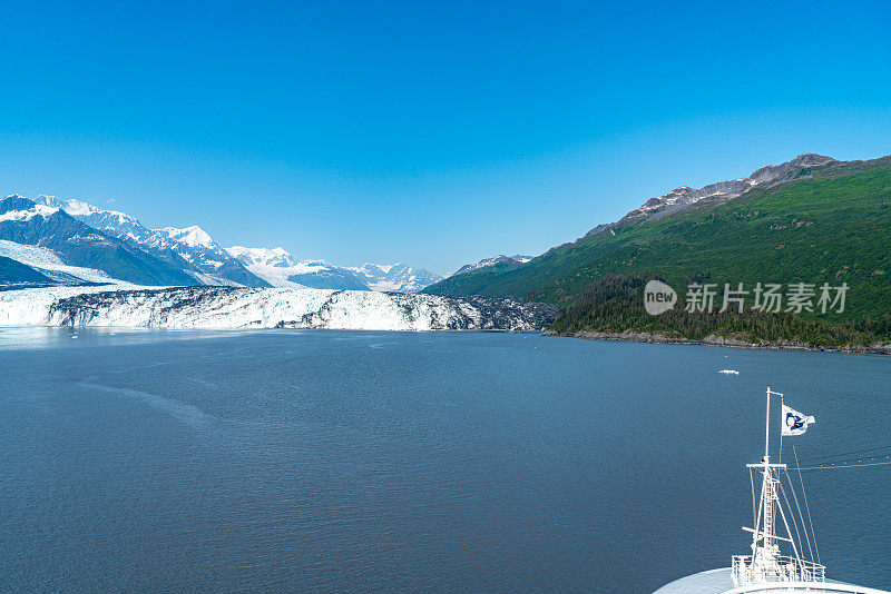 美国阿拉斯加州威廉王子湾大学峡湾的哈佛冰川