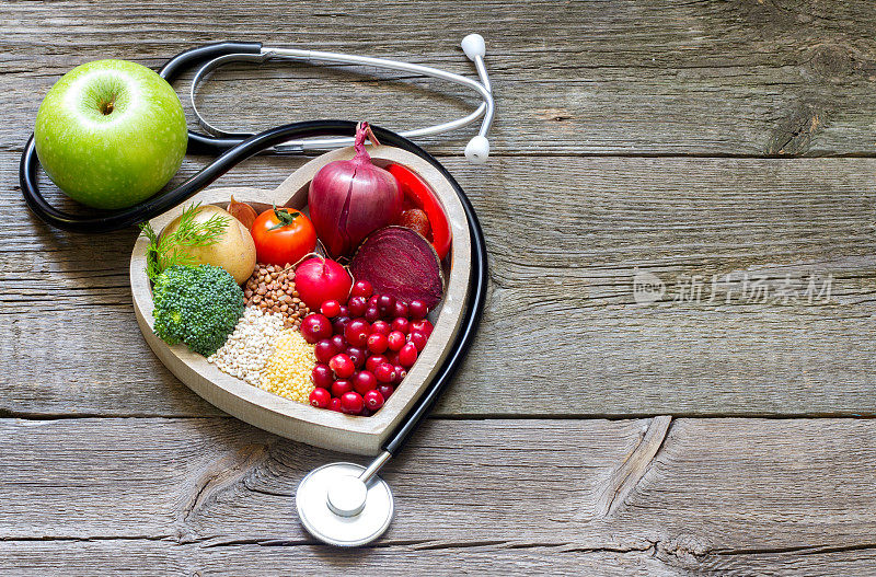 心脏健康食品和胆固醇饮食概念