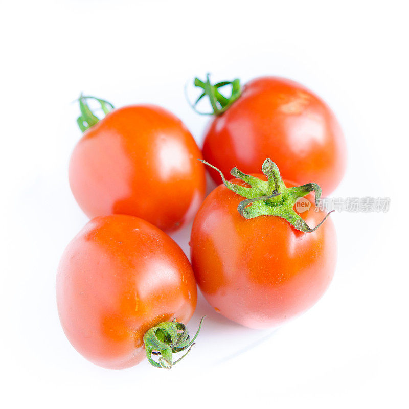 白色背景上的番茄
