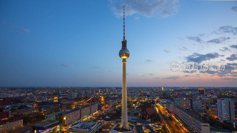 柏林电视塔景观，德国