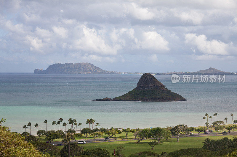 夏威夷瓦胡岛的中国帽山