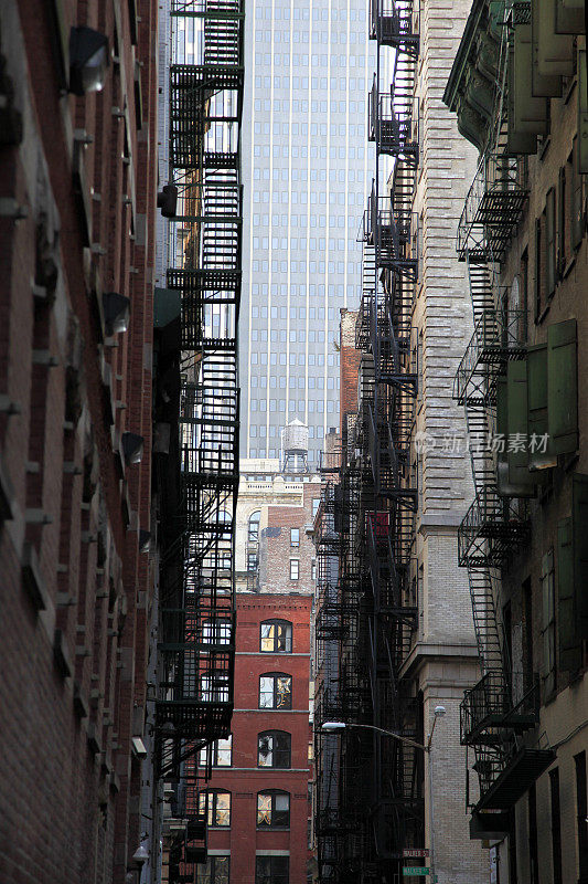 建筑物在纽约市，纽约，美国