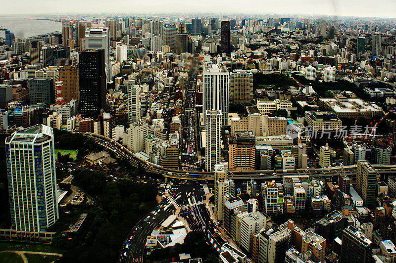 东京塔，城市景观，港人，东京，日本