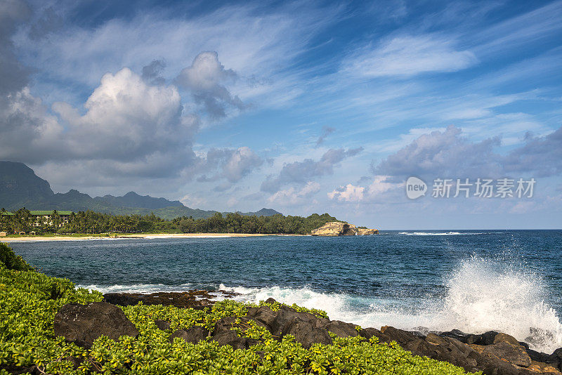 夏威夷考阿伊波伊普的沉船海滩