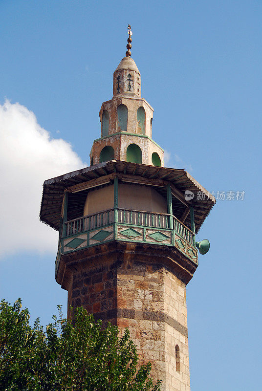 叙利亚大马士革:Recta大道上的宣礼塔