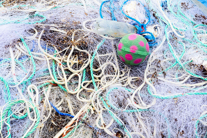 马提尼克岛的渔网和浮子