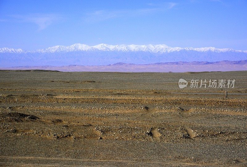 戈壁沙漠景观，甘肃，中国