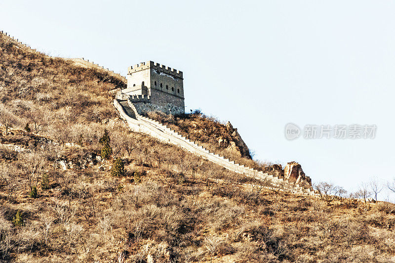 八达岭长城有台阶和安全塔