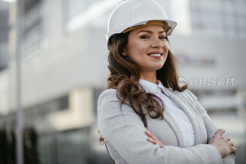 女商人,建筑师,工程师。建筑工地女工程师