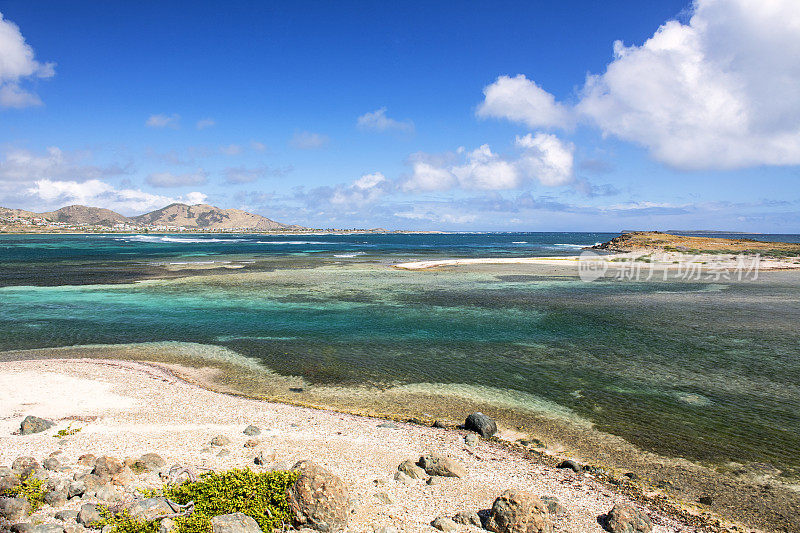 河口湾，靠近牡蛎湾，圣马丁，加勒比