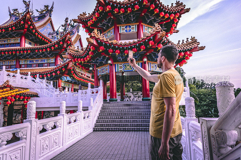 中国寺庙游客