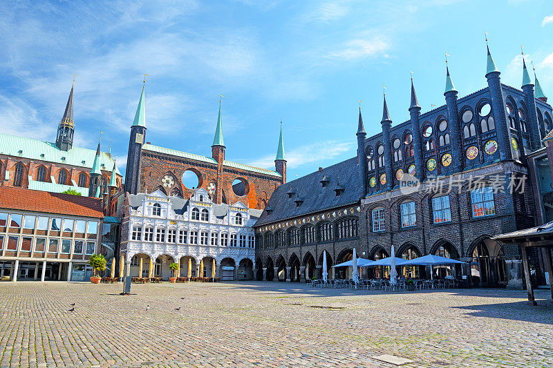 旧市场广场Lübeck，德国