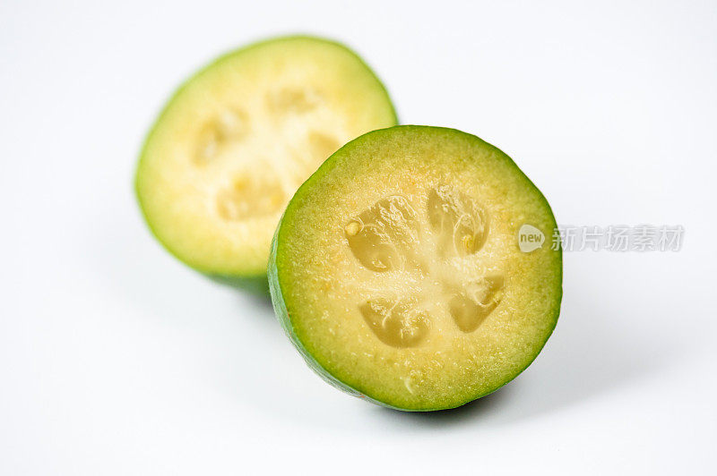 微距成熟的Feijoa