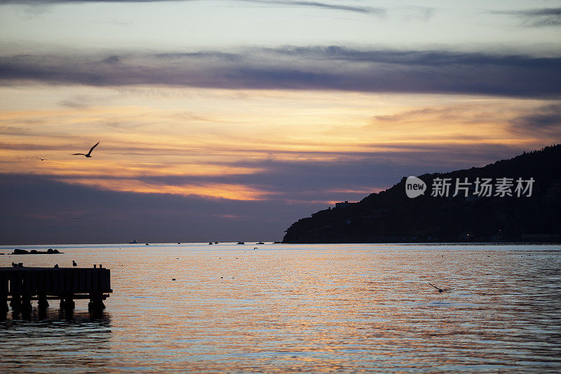 伊斯坦布尔王子群岛日落景观