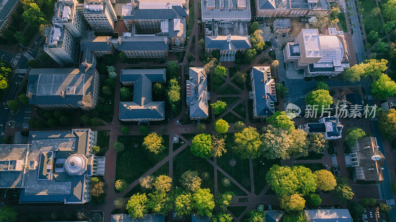 春天，北卡罗莱纳大学上空