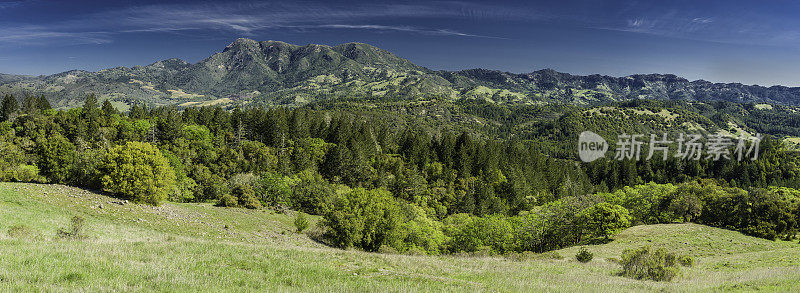 加州索诺玛县的佩珀伍德保护区的圣赫勒拿山