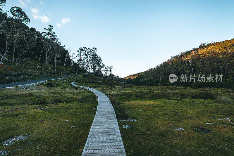 澳大利亚塔斯马尼亚岛摇篮山的人行道