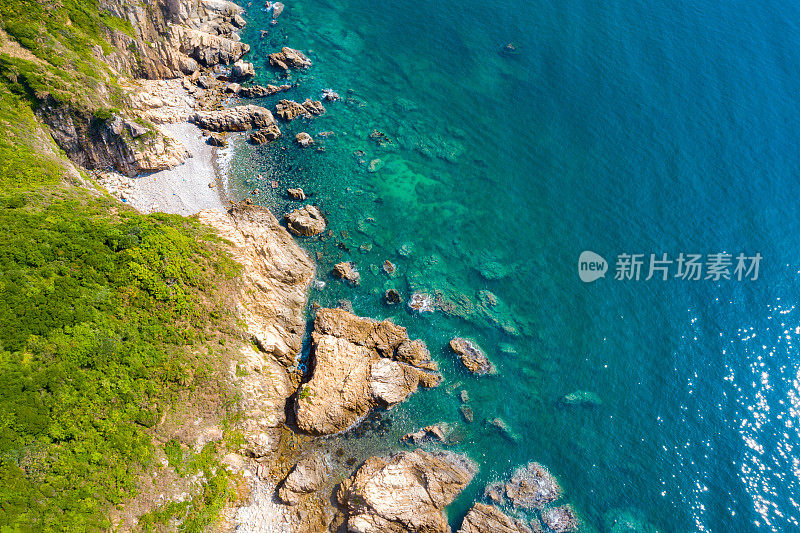 香港世界地质公园的海滩景色，塔门或草岛