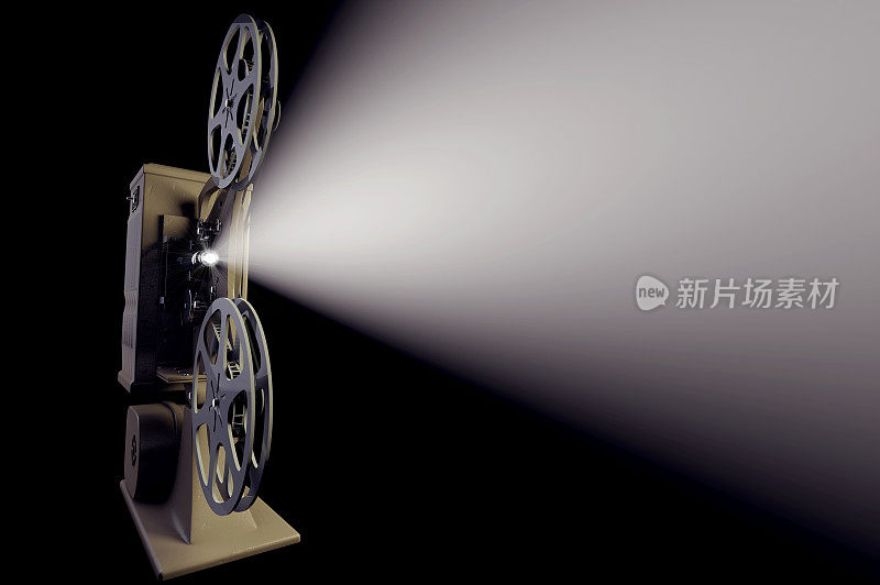 3D演示的复古电影放映机
