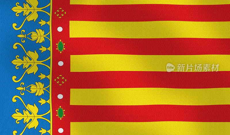 西班牙瓦伦西亚系列赛飘扬的旗帜