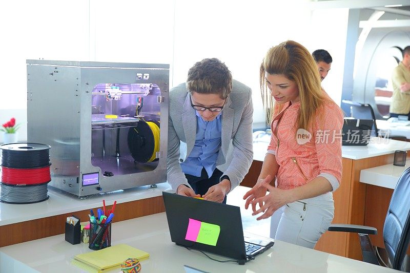 3D打印机办公室的业务团队