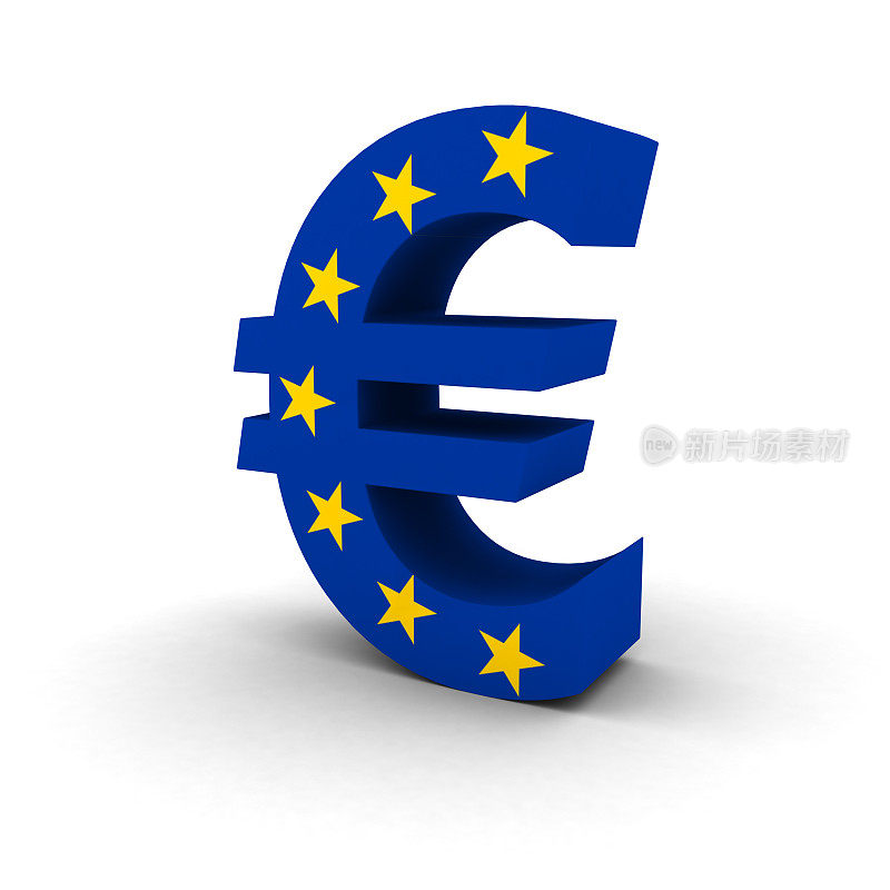 欧元符号欧盟国旗