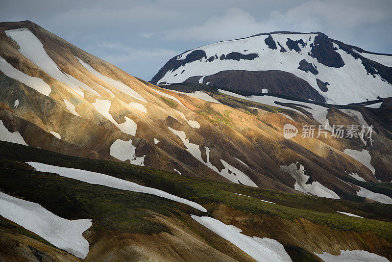 冰岛Landmannalaugar附近的山脉