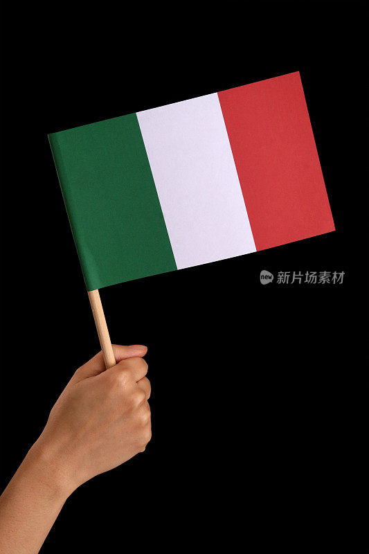 拿着意大利国旗