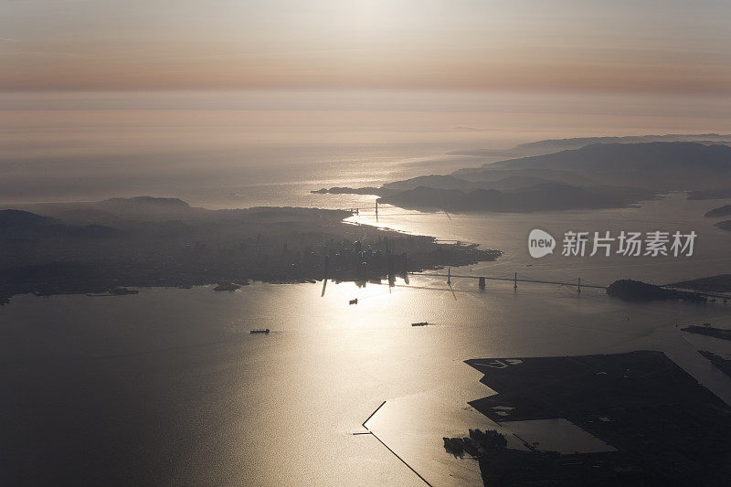 鸟瞰大旧金山湾都会区