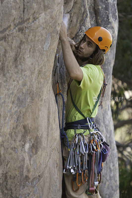 男性Rockclimber