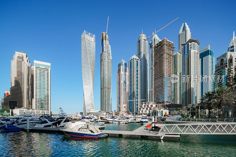 迪拜滨海城市天际线