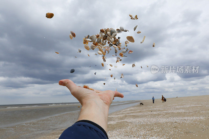 北海海滩上的飞弹。