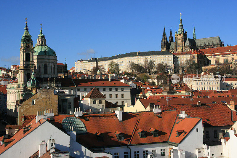 布拉格城堡和圣尼古拉斯教堂