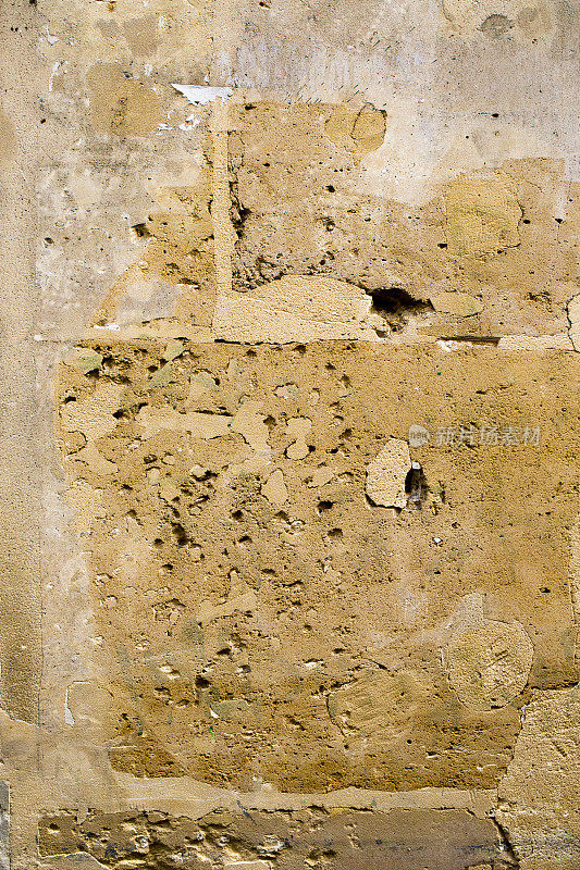 纹理墙背景，拍摄于阿尔勒的一个老建筑。