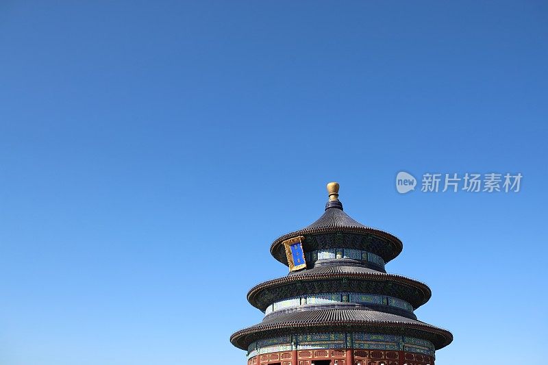 中国北京的天坛，古代祭祀庙景色