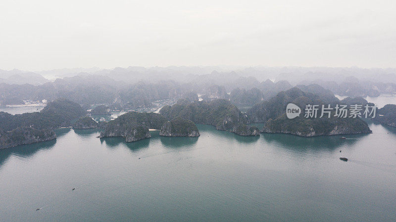 越南下龙湾鸟瞰图