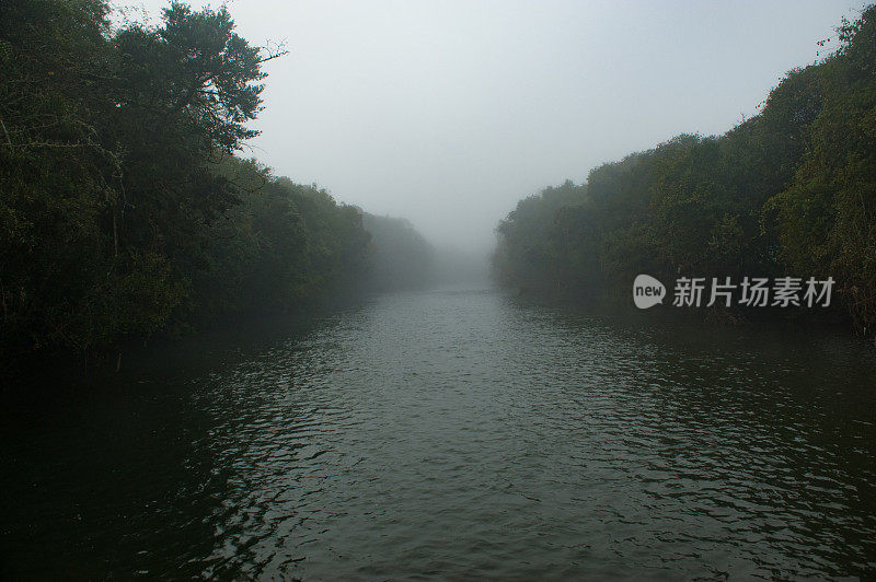 乌鲁比奇市的卡诺亚斯河上的迷雾。