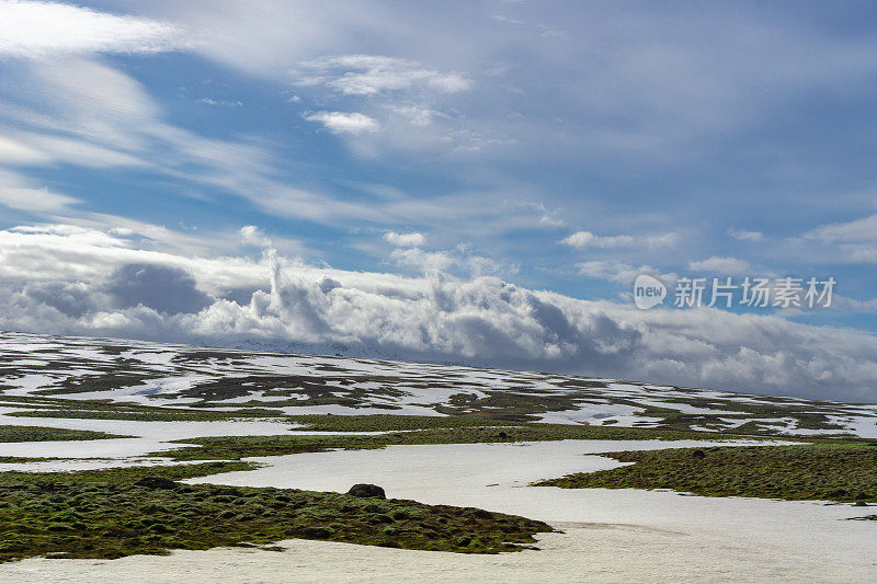 冰岛的冰云风景