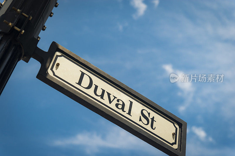 杜瓦尔街在基韦斯特，佛罗里达基-美国