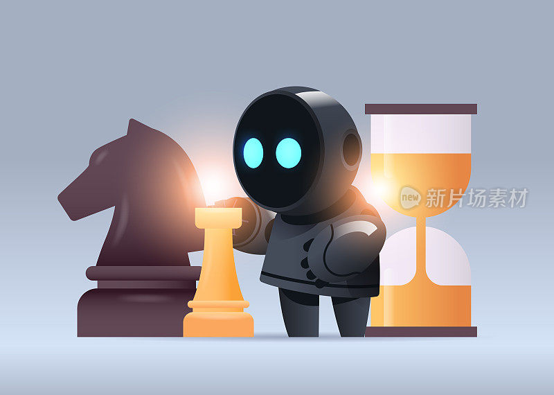 黑机器人半机械人下棋策略人工智能技术概念水平