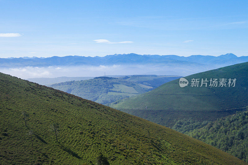 在云雾缭绕的山顶上