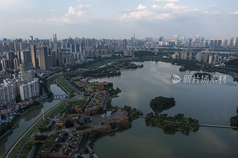 全景天际线长沙中国航空照片