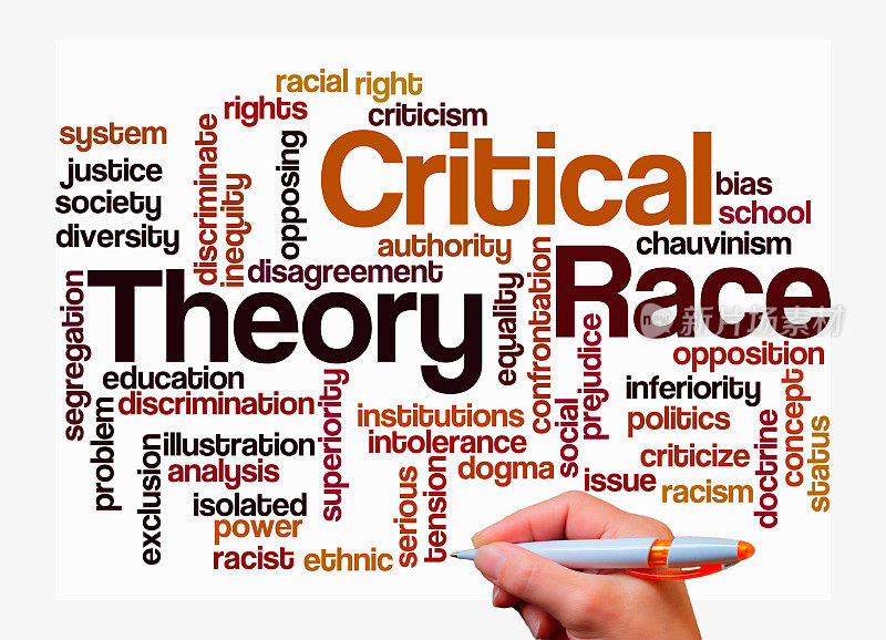 批判种族理论概念的词云