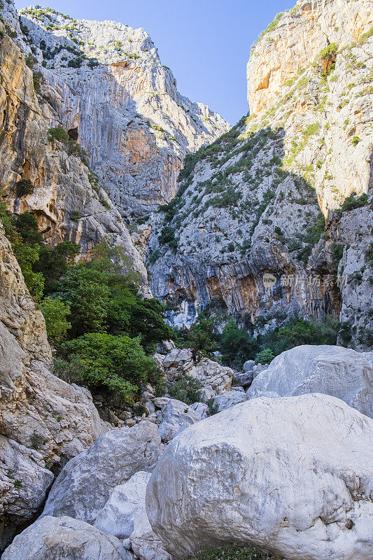 Gorropu峡谷，位于意大利撒丁岛中东部的Supramonte地区