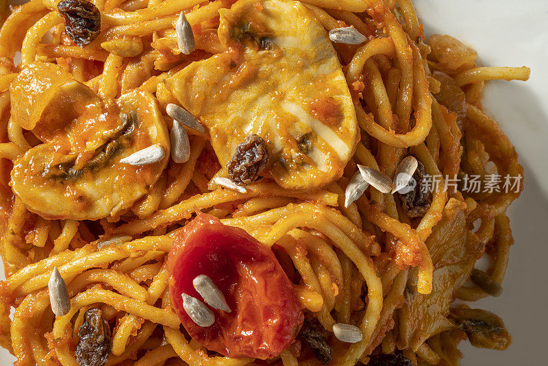意大利面与番茄意大利面素食意大利食品植物为基础的食谱