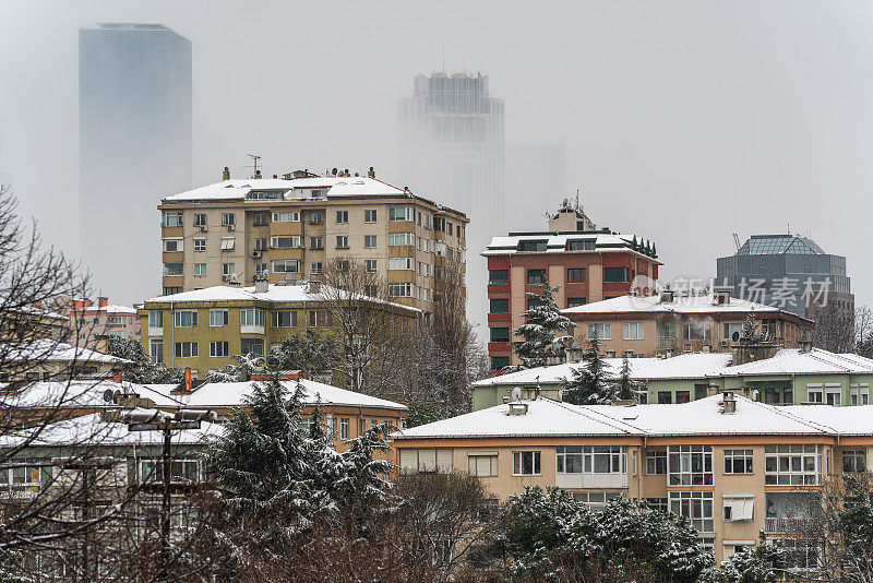 2022年3月，伊斯坦布尔冬季的暴风雪