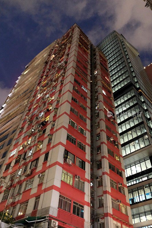 香港铜锣湾的高层公寓