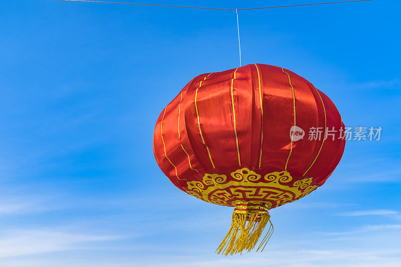 中国的红灯笼和蓝天
